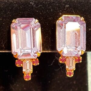 Vogue vintage art deco style clip on earrings